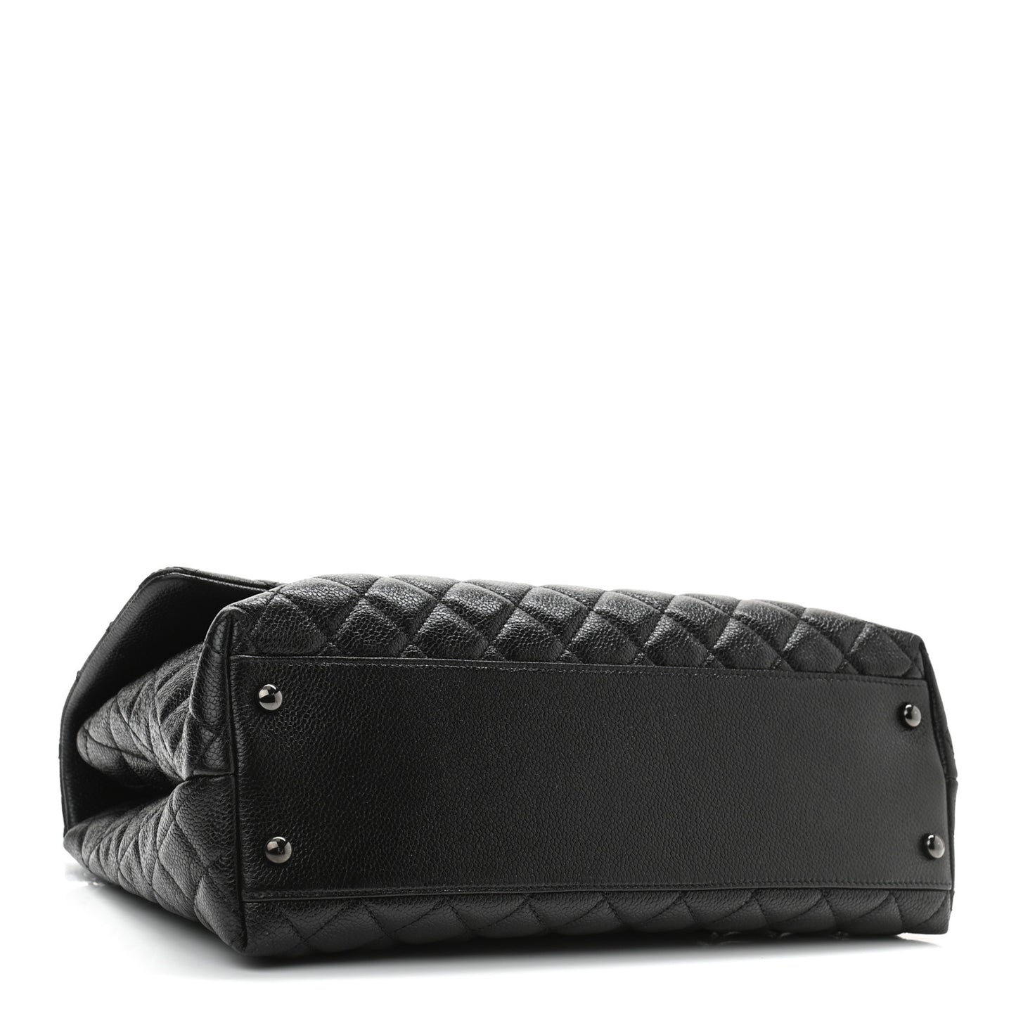 Caviar Quilted Medium Coco Handle Flap So Black