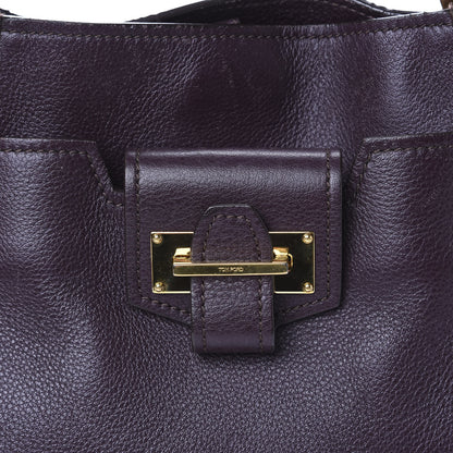 Tom Ford Grained Calfskin Medium Sedgwick Zipper Tote Wine 15 of 15