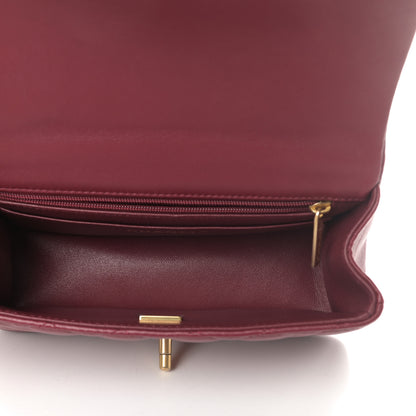 Chanel Lambskin Quilted Mini Top Handle Rectangular Flap Burgundy 5 of 11