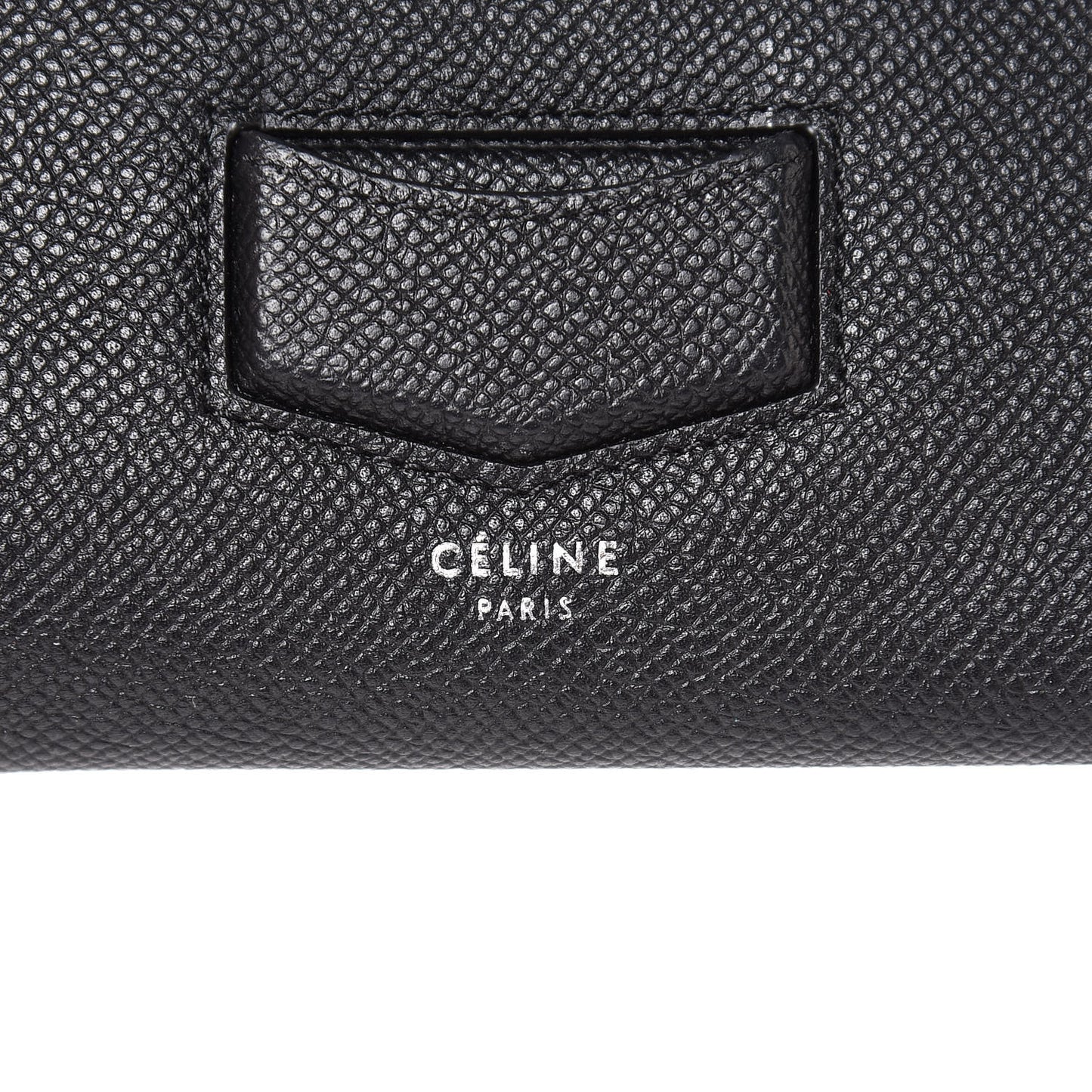 Grained Calfskin Large Trotteur Multifunction Flap Wallet Black