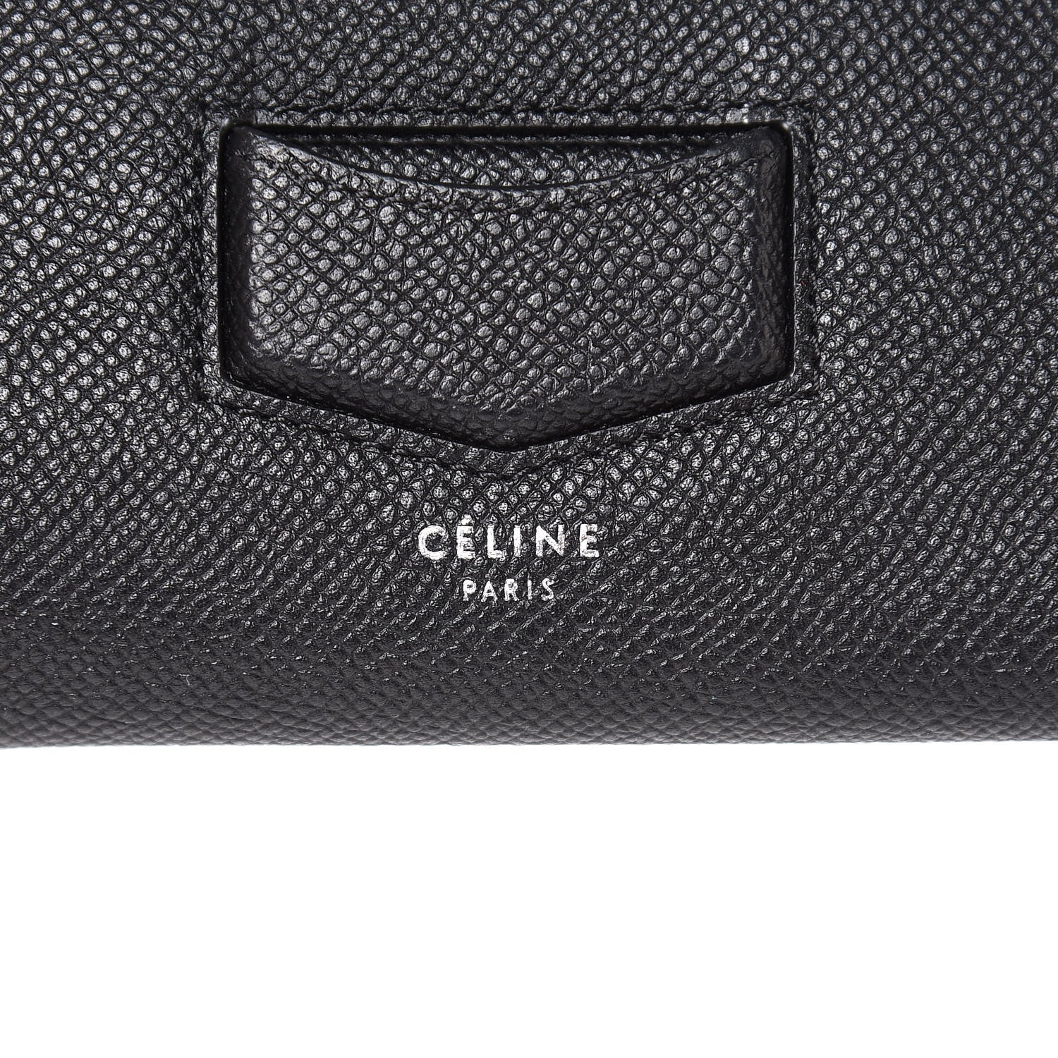 Celine Grained Calfskin Large Trotteur Multifunction Flap Wallet Black 6 of 6