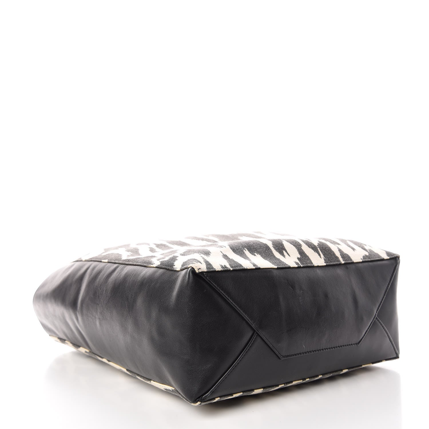 Celine Canvas Lambskin Leopard Print Vertical Cabas Black 4 of 14