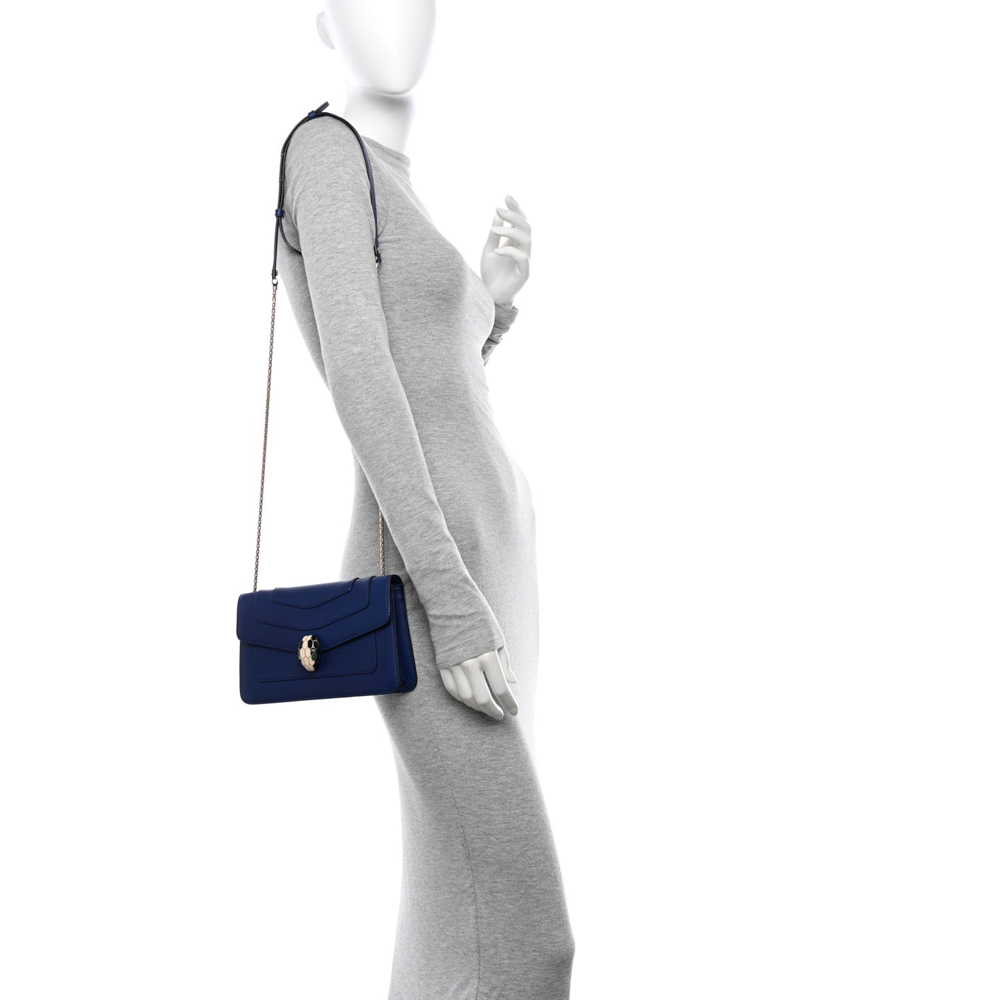 Calfskin Serpenti Forever Crossbody Bag Blue