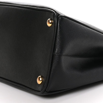 Prada Saffiano Small Galleria Double Zip Tote Black 8 of 8