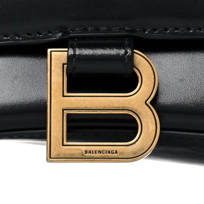 Balenciaga Shiny Box Calfskin Small Hourglass Top Handle Bag Black 9 of 16