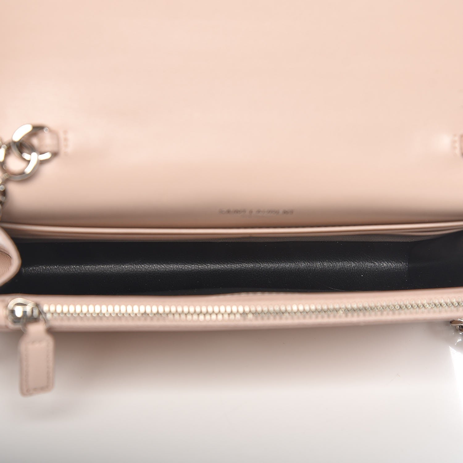 Saint Laurent Smooth Calfskin Classic Monogram Kate Tassel Chain Wallet Marble Pink 5 of 8