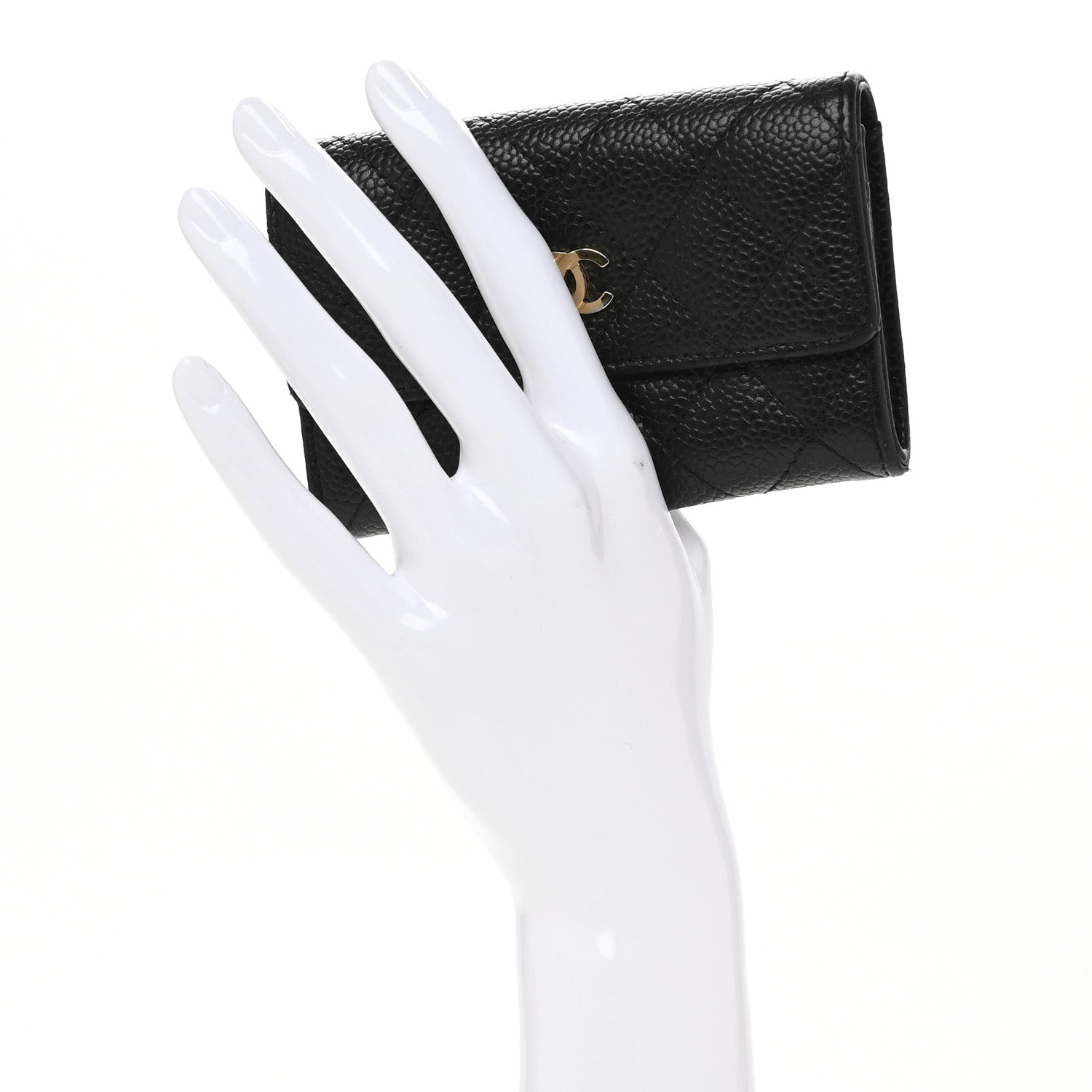 Chanel Caviar Quilted Flap Card Holder Black 2 of 11