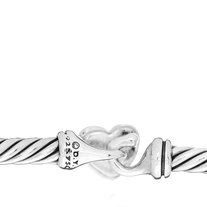 David Yurman Sterling Silver 18K Yellow Gold 3mm Cable Collectibles Heart Bracelet 3 of 3