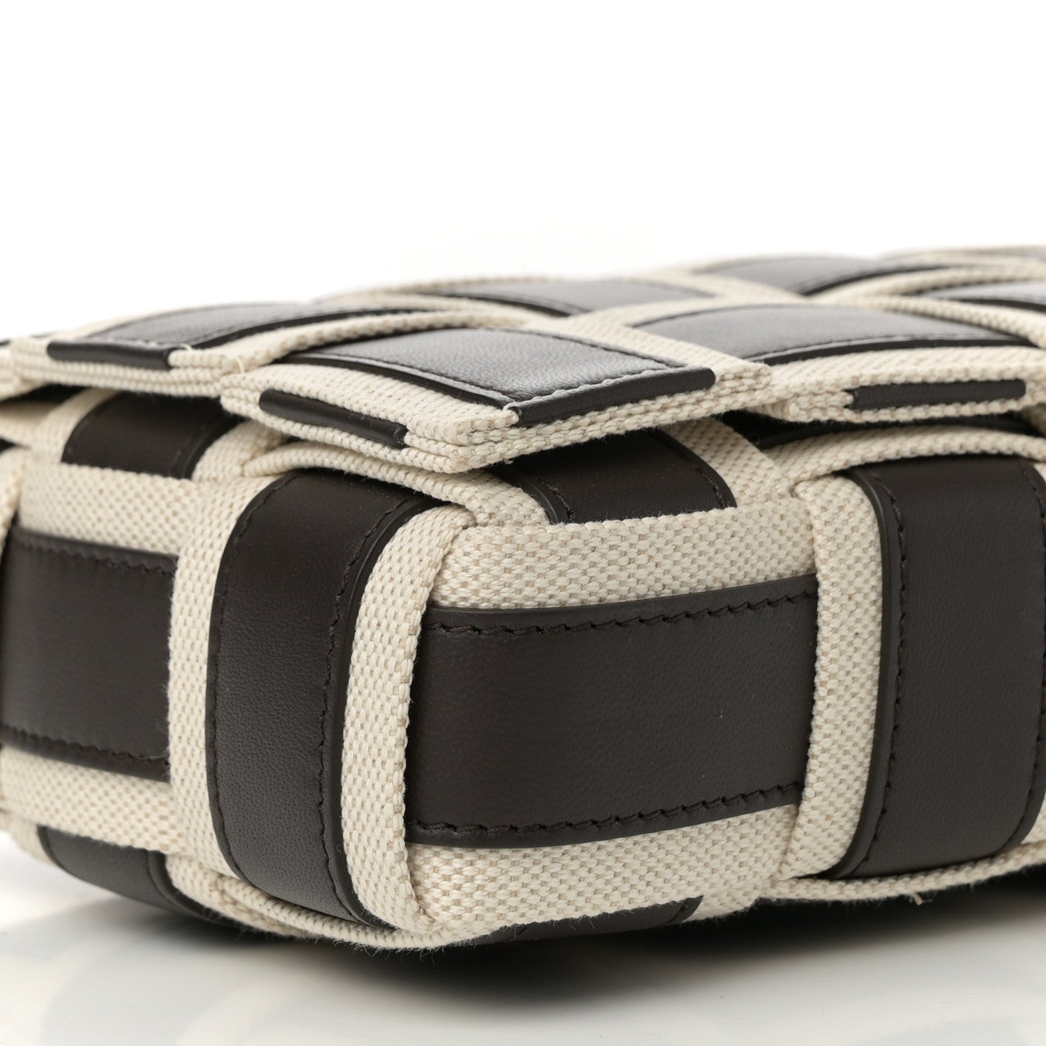 Bottega Veneta Canvas Nappa Maxi Intrecciato Cassette Crossbody Bag Natural Fondant 9 of 12