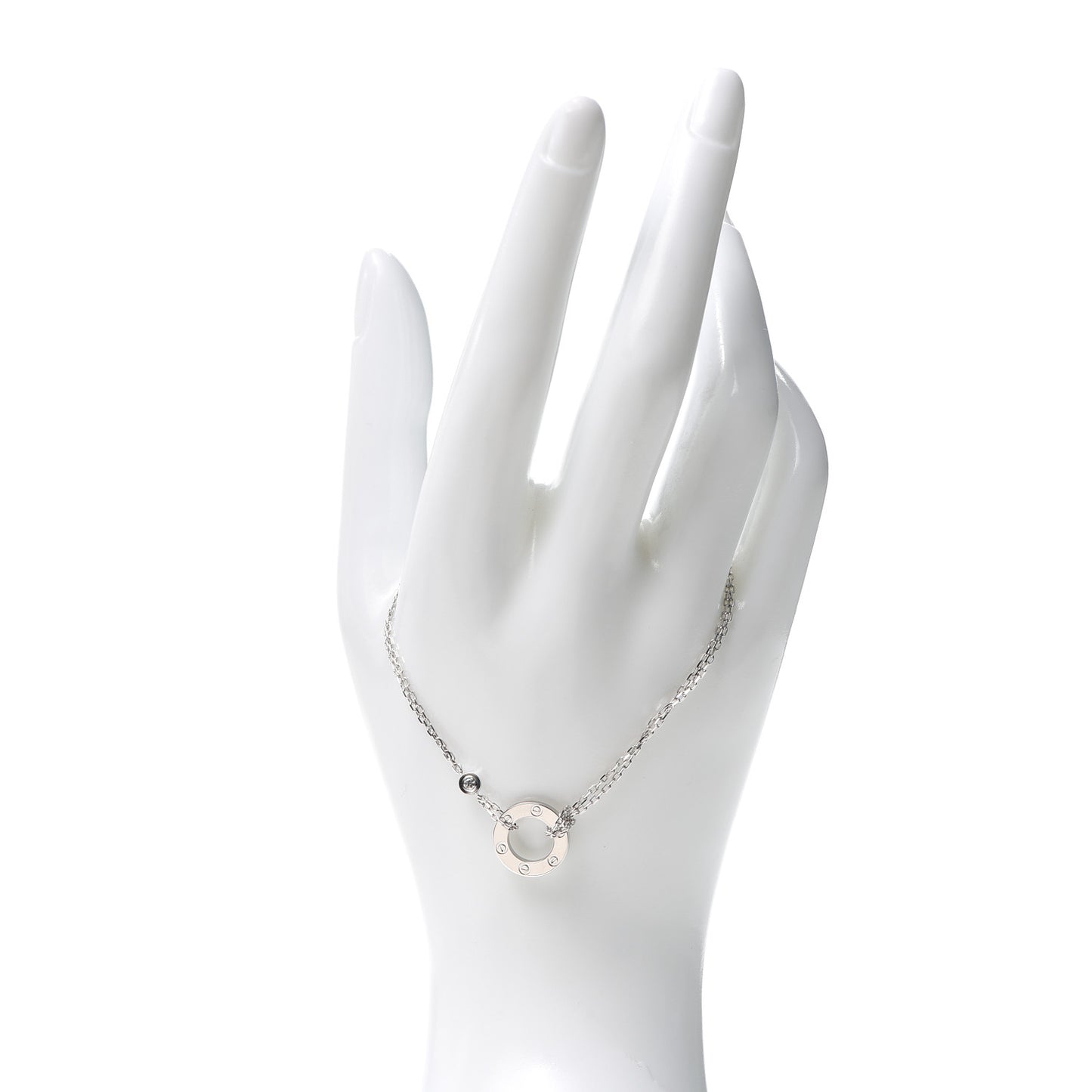 18K White Gold Diamond LOVE Bracelet