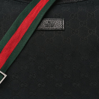 Gucci Monogram Web Medium Half Moon Hobo Black 8 of 10