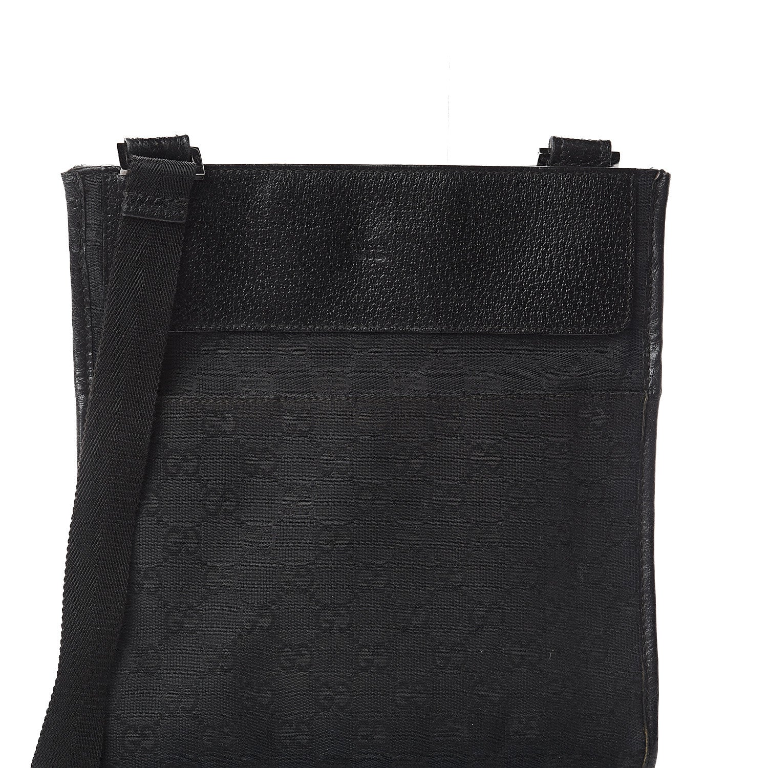 Gucci GG Monogram Messenger Crossbody Bag Black 6 of 8