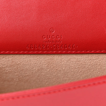 Gucci Calfskin Matelasse GG Marmont Mini Bag Hibiscus Red 6 of 9