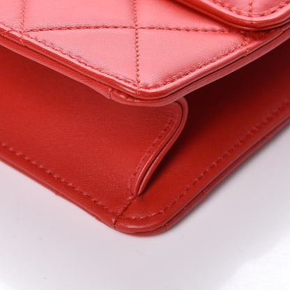 Chanel Lambskin Quilted Large Golden Class Flap Red 6 of 10