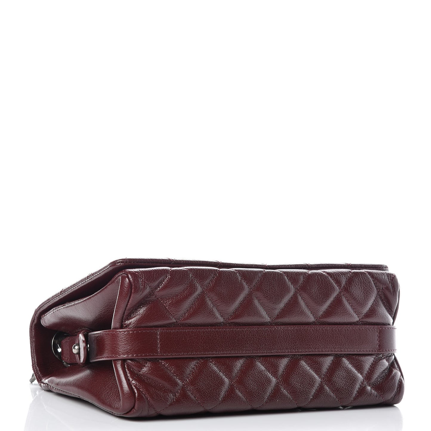 Goatskin Quilted Medium City Rock Flap Burgundy