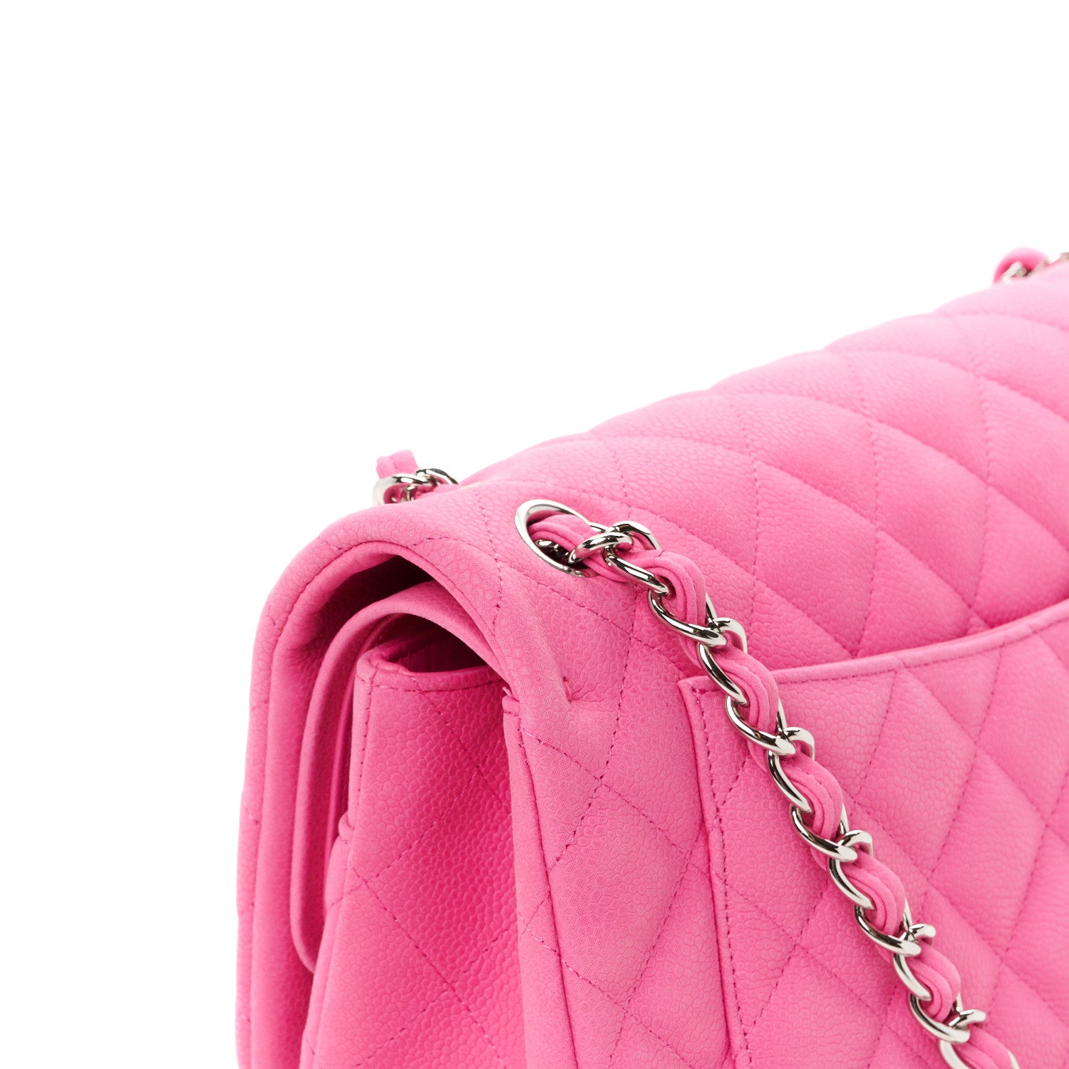 Chanel Iridescent Caviar Quilted Jumbo Double Flap Pink 12 of 14