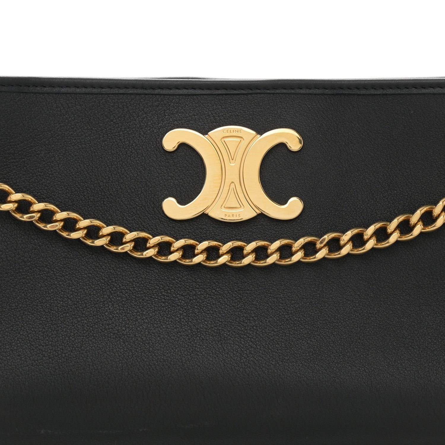 Celine Supple Grained Calfskin Medium Newspaper Bag Black 7 of 9