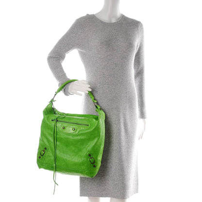 Balenciaga Chevre Classic Hardware Day Hobo Apple Green 2 of 7