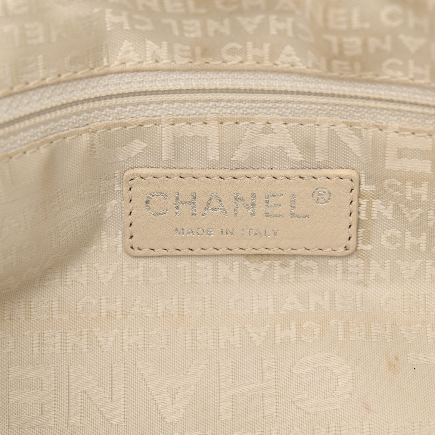 Calfskin Small Braided CC White