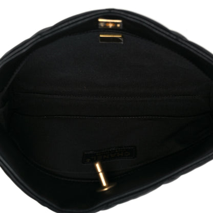 Chanel Lambskin Quilted Crush on Chains Hobo Black 5 of 9