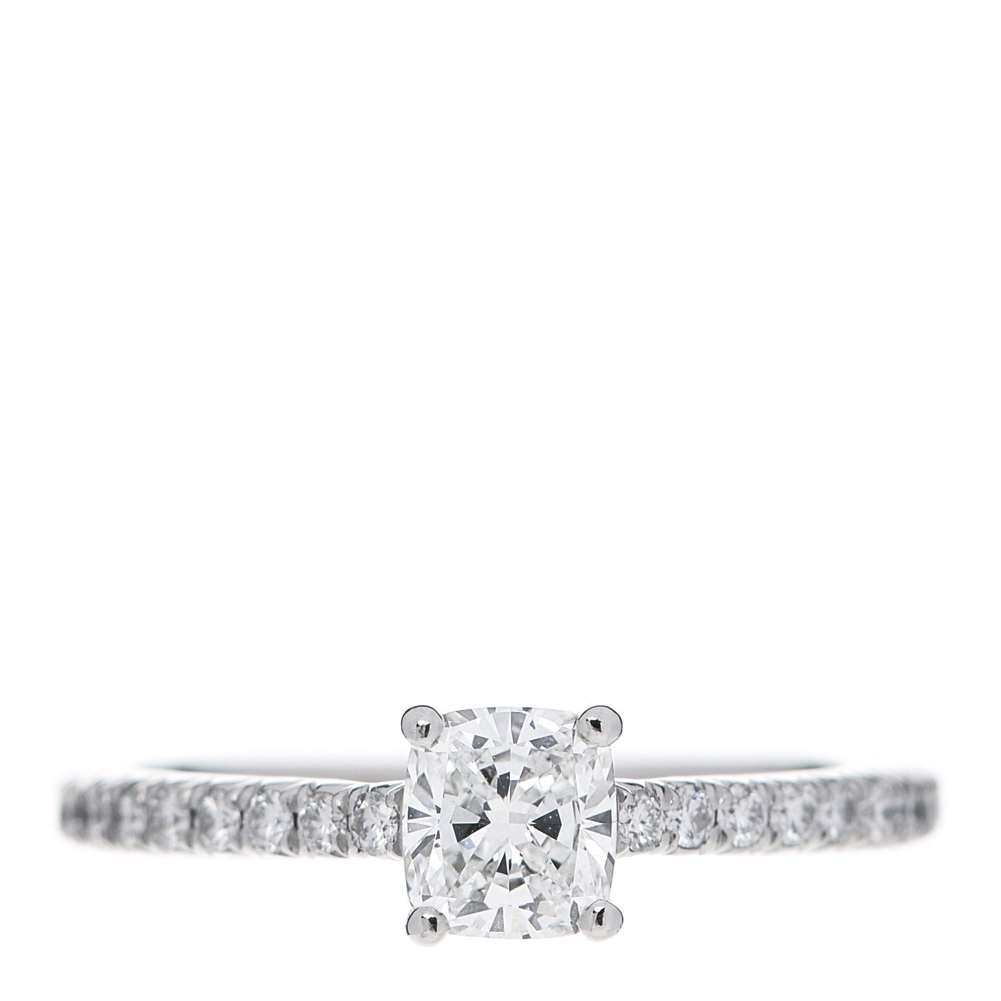 Platinum Diamond .57ct Novo Cushion Cut Engagement Ring 50 5.25
