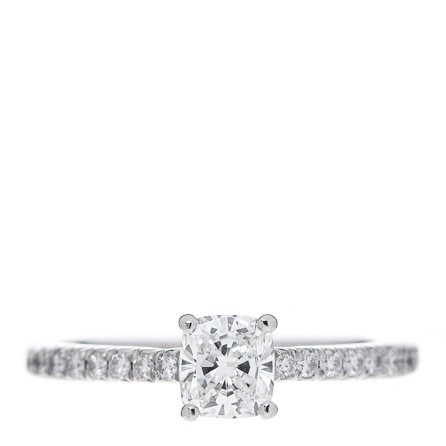 Tiffany Platinum Diamond .57ct Novo Cushion Cut Engagement Ring 50 5.25 1 of 7