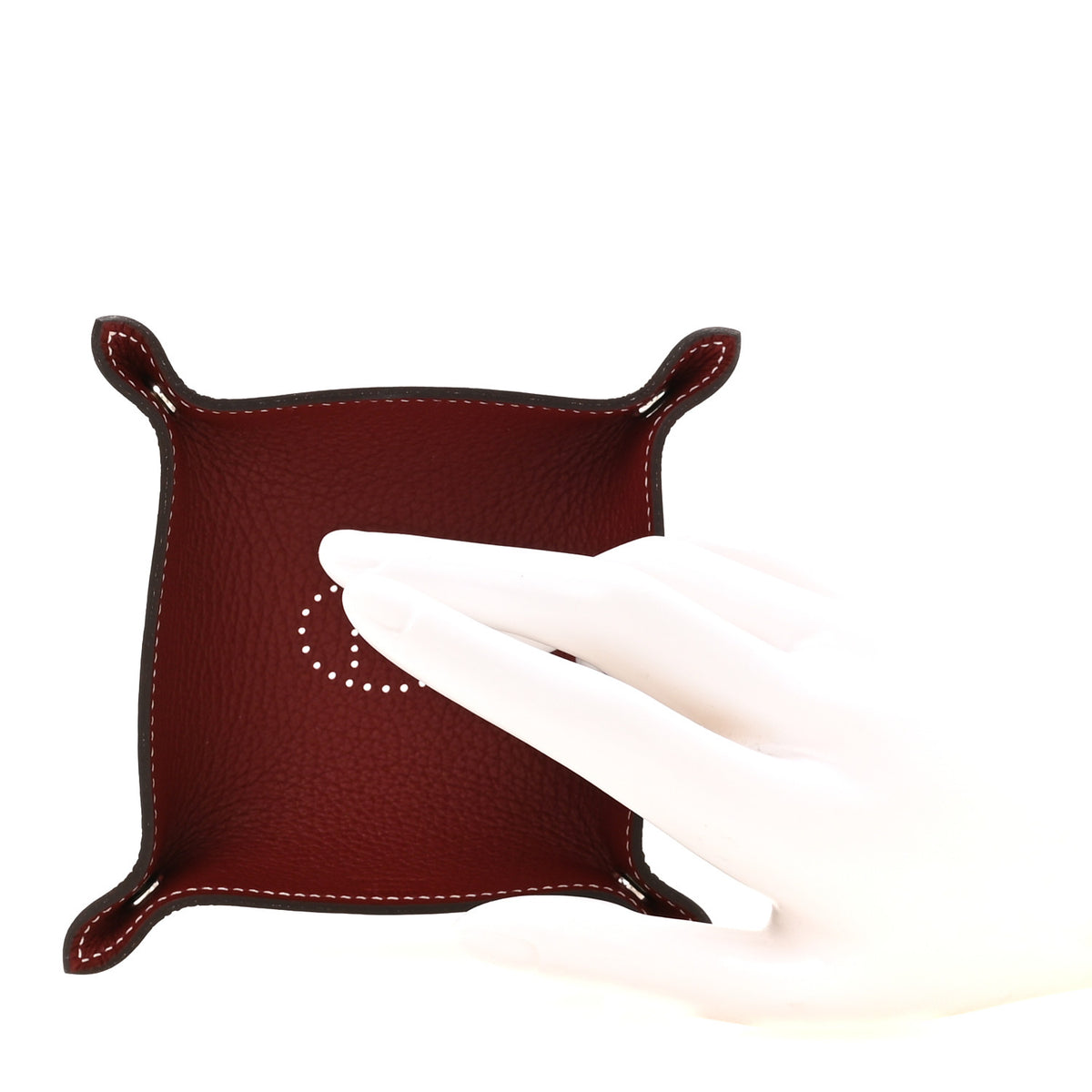 Taurillon Clemence Mini Mises et Relances Change Tray Rouge H