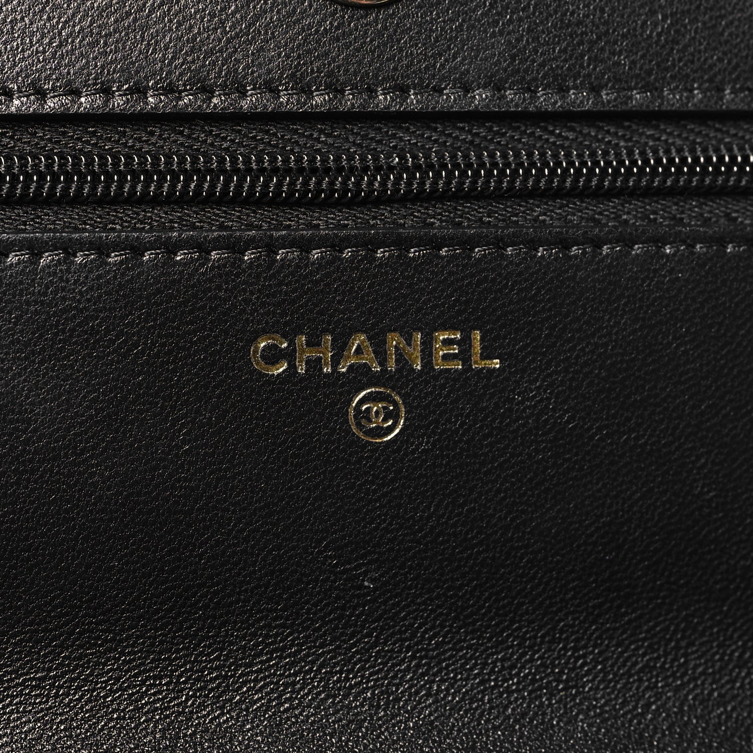 Chanel Lambskin Quilted Wallet On Chain WOC Black 6 of 12