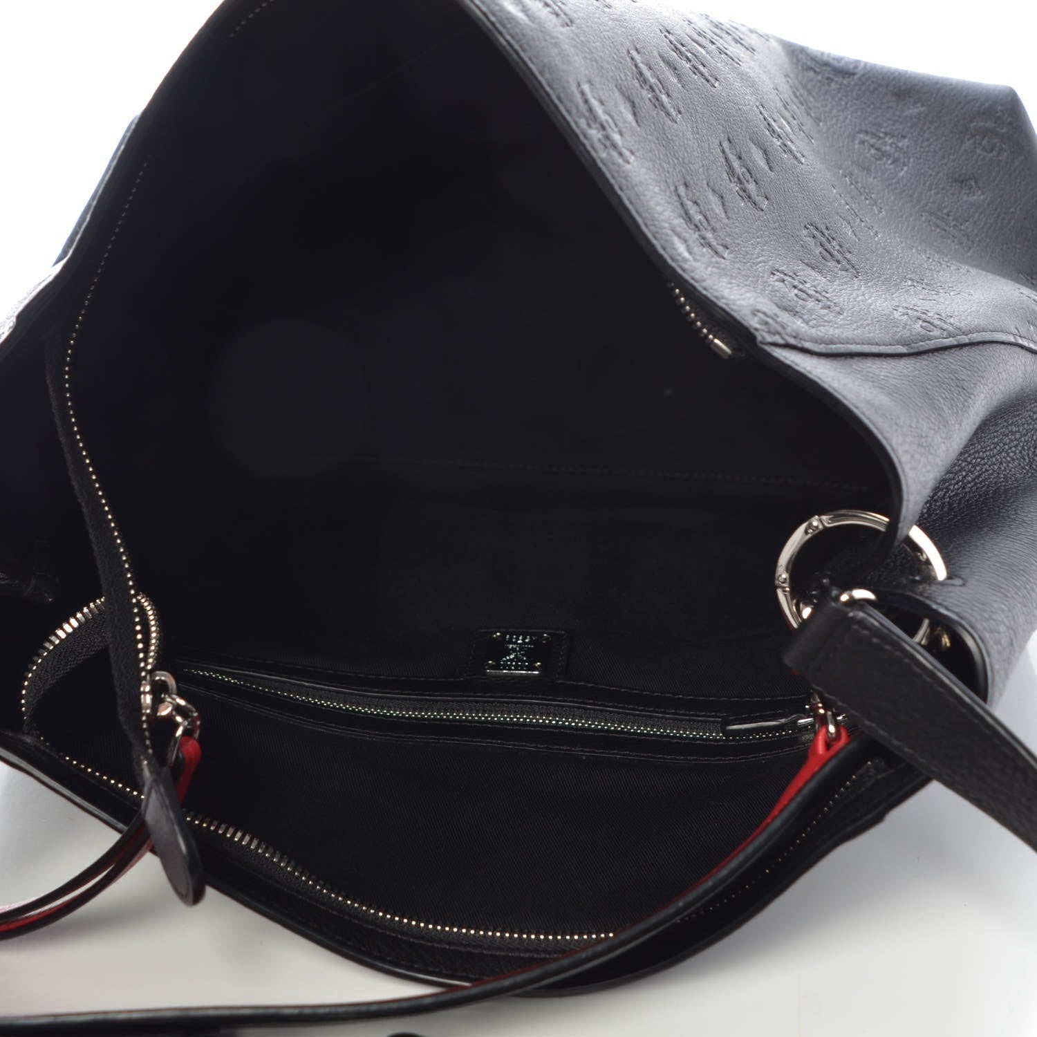 MCM Grained Calfskin Large Klara Hobo Black 6 of 9