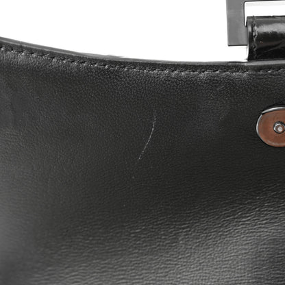 Balenciaga Shiny Calfskin Monochrome Crocodile Embossed Small Hourglass Evening Chain Bag Black 12 of 12