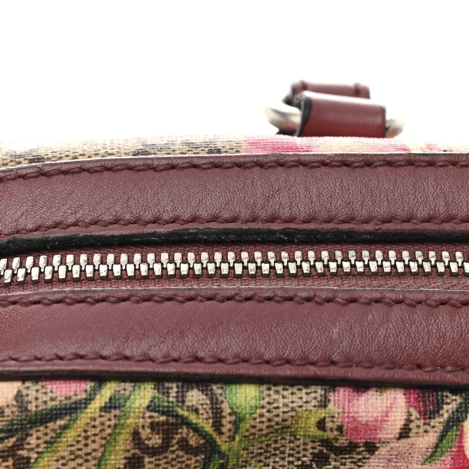 Gucci GG Supreme Monogram Blooms Small Boston Beige Multicolor Dry Rose 14 of 19