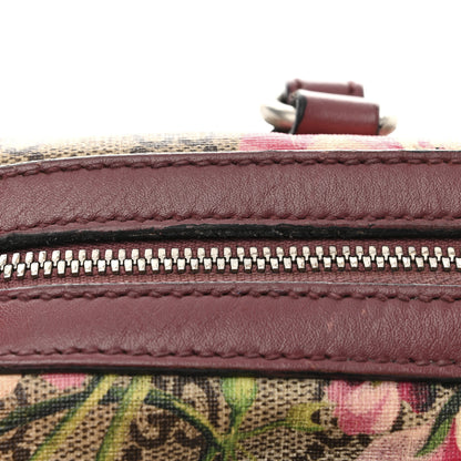Gucci GG Supreme Monogram Blooms Small Boston Beige Multicolor Dry Rose 14 of 19
