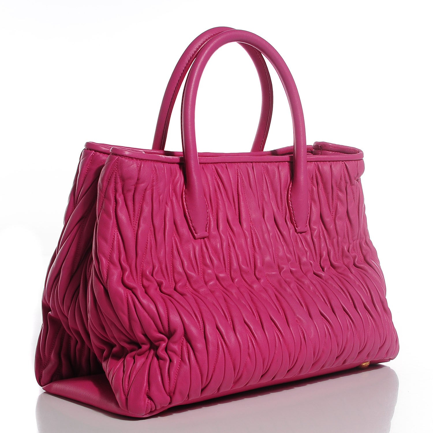 Miu Miu Nappa Matelasse Tote Fuxia 11 of 16
