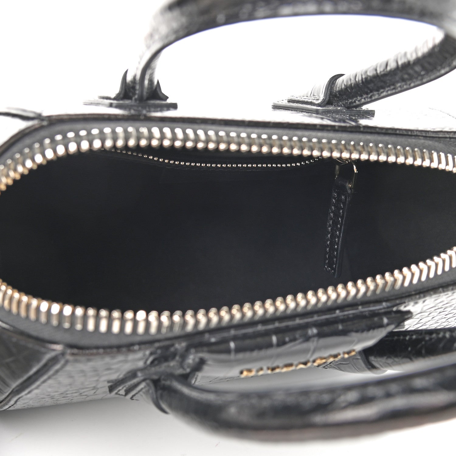 Givenchy Calfskin Crocodile Embossed Mini Antigona Black 5 of 9