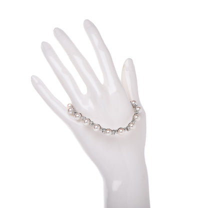 Tiffany Platinum Diamond Akoya Pearl 6.5-7mm Aria Bracelet 2 of 6
