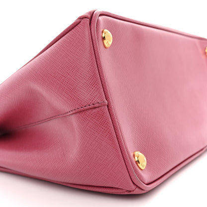 Prada Saffiano Small Galleria Double Zip Tote Peonia 10 of 16