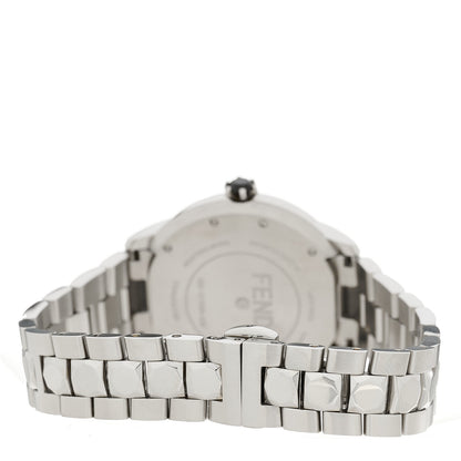Fendi Stainless Steel Mother of Pearl Topaz Spinel 38mm Ishine Rotating Gem Two Tone Quartz Watch Black 3 of 4