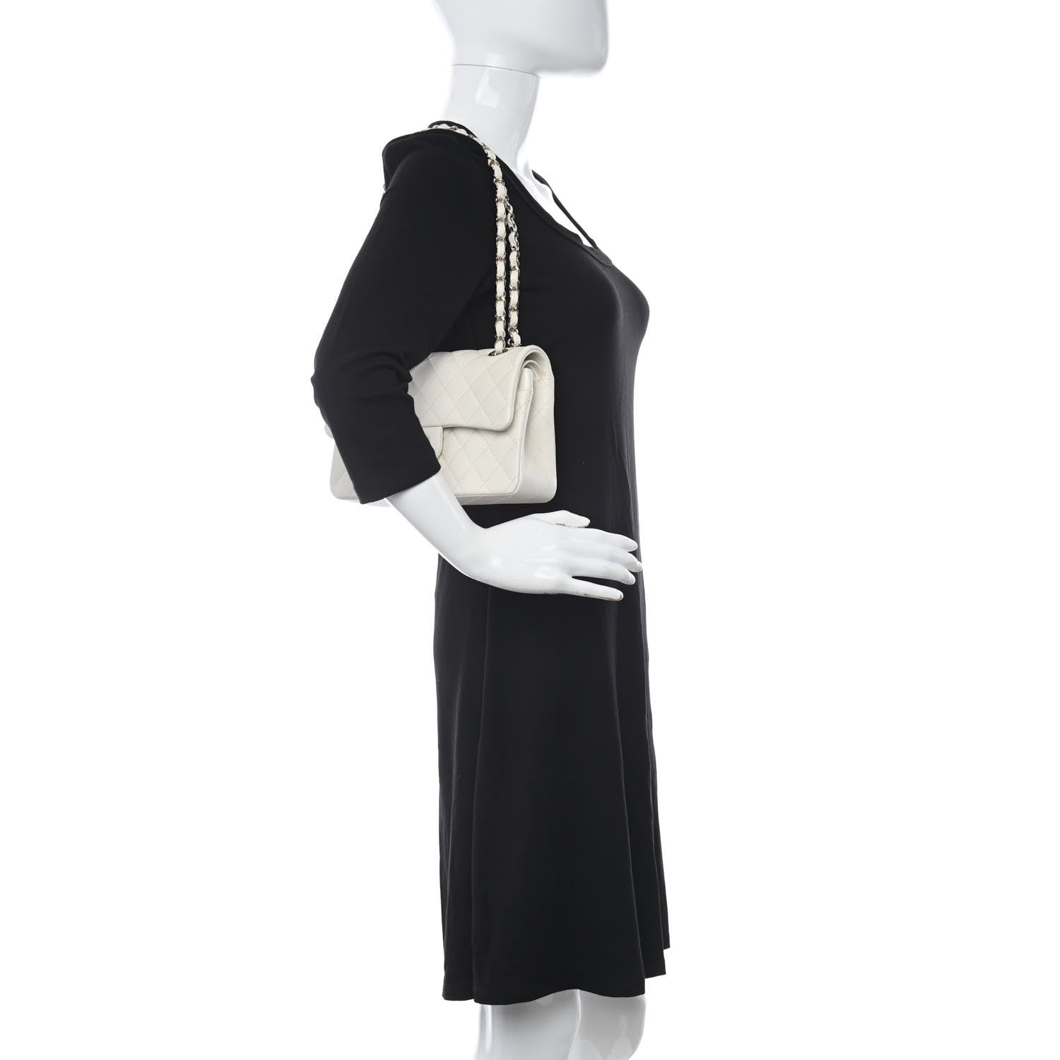 Chanel Caviar Quilted Small Double Flap White 2 of 17