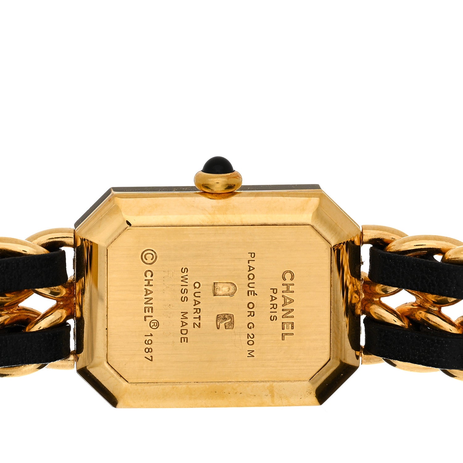 Chanel Stainless Steel Lambskin 20mm Chain Premiere Quartz Watch Gold M 4 of 4