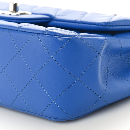 Chanel Lambskin Quilted Mini Rectangular Flap Blue 10 of 11