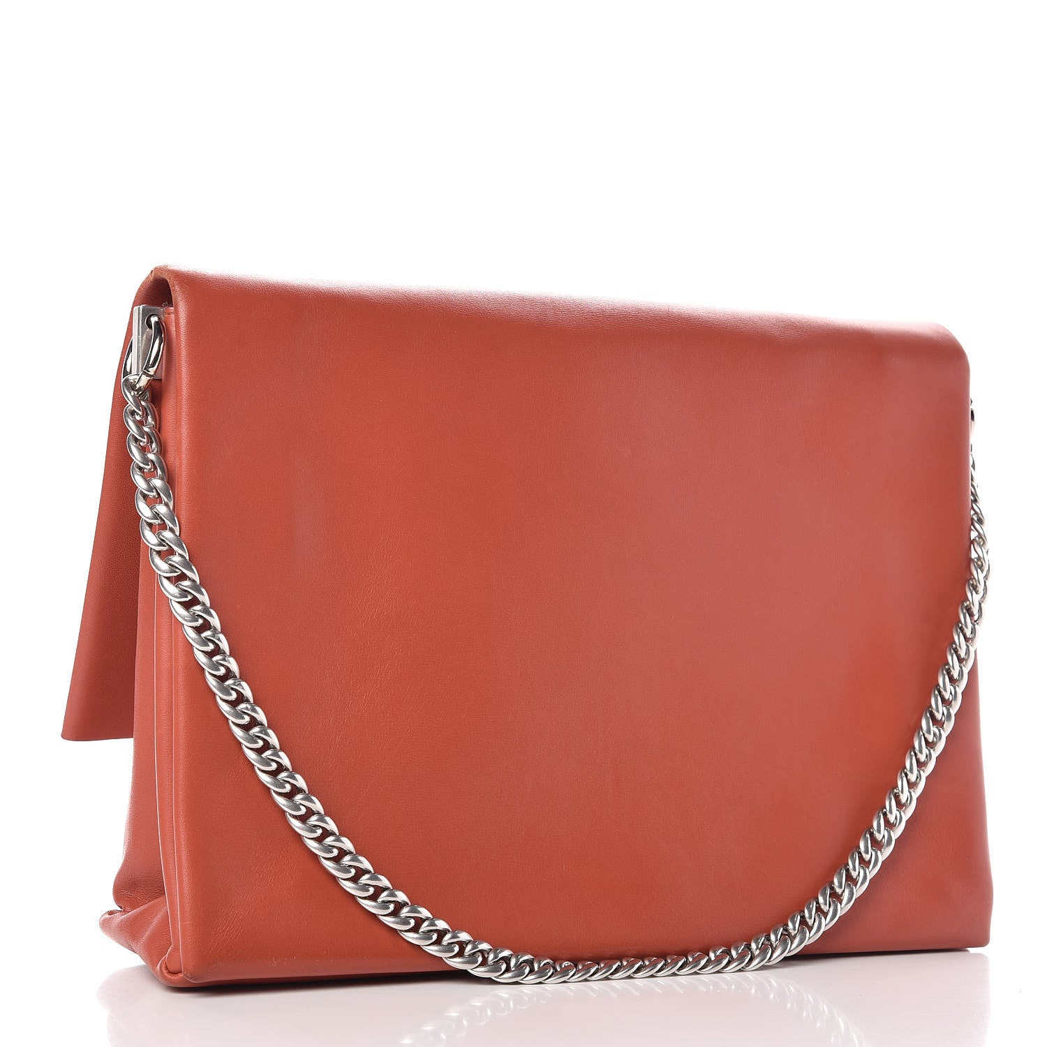 Celine Smooth Calfskin Blade Chain Flap Terracotta 3 of 16