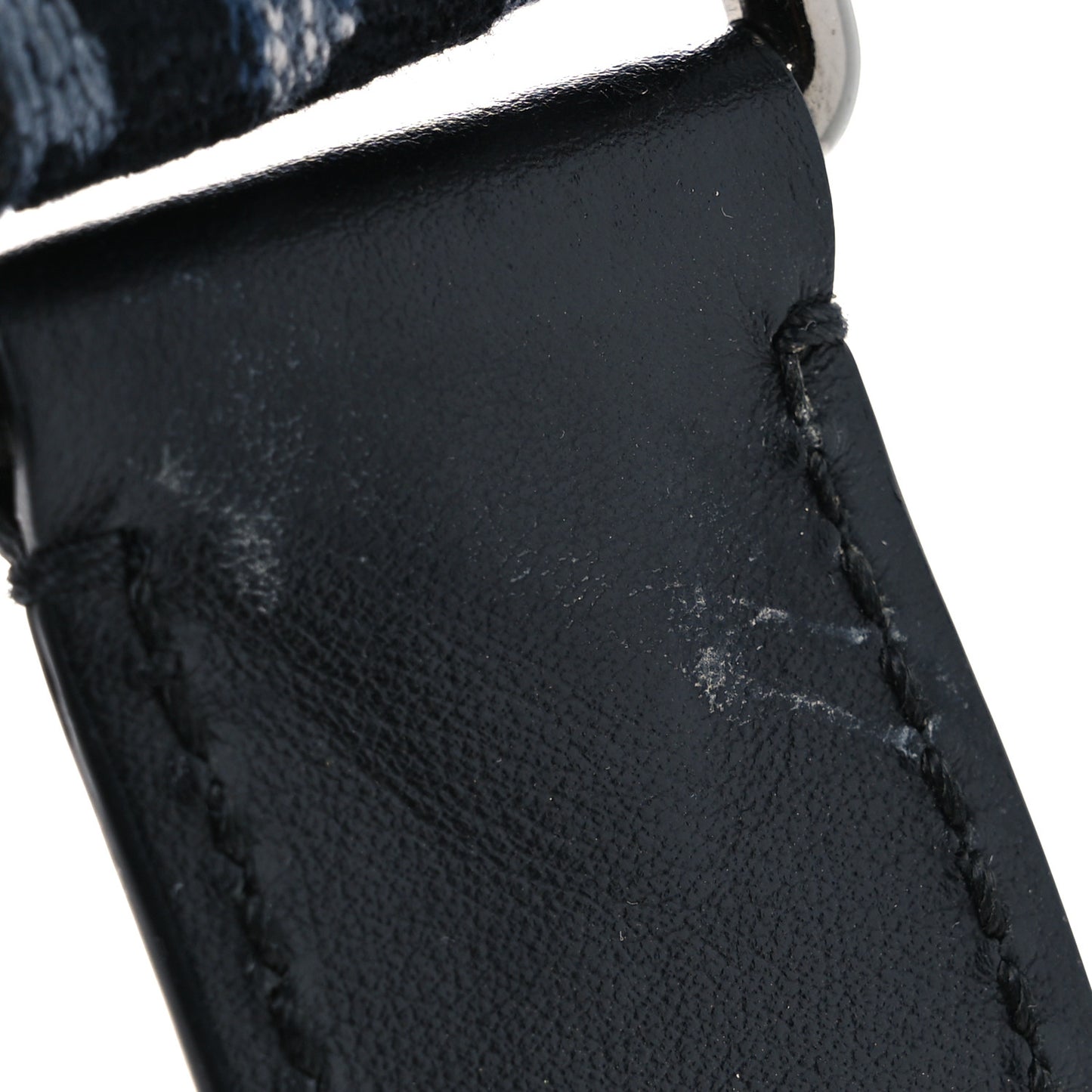 Canvas Mizza Embroidered Leopard Shoulder Strap Bleu Black