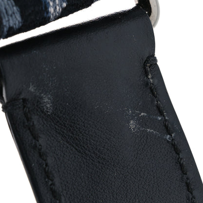 Christian Dior Canvas Mizza Embroidered Leopard Shoulder Strap Bleu Black 5 of 6