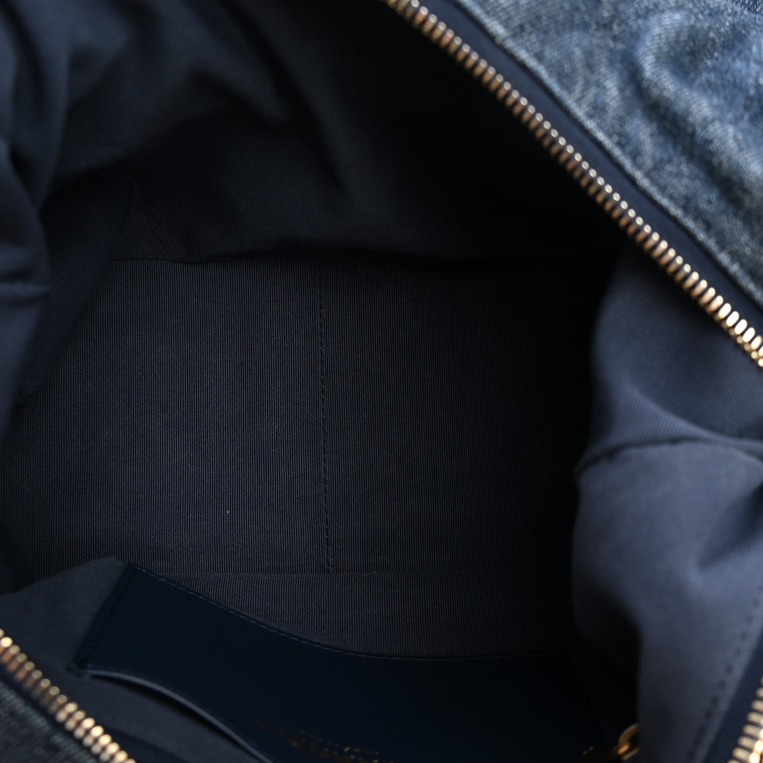 Chanel Washed Denim Quilted Maxi Trendy Pockets Hobo Dark Blue 4 of 9