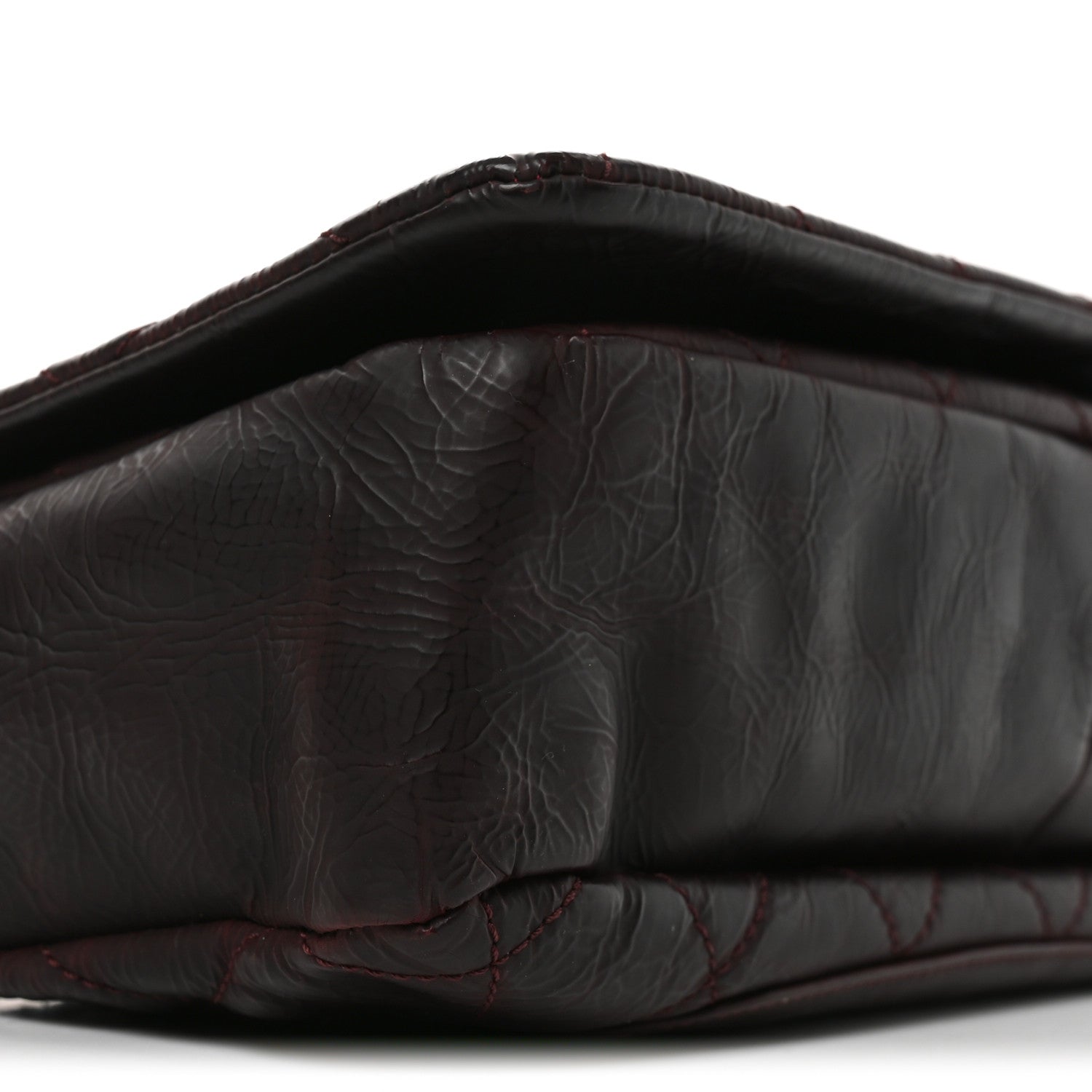 Chanel Glazed Calfskin Quilted CC Single Flap Burgundy 8 of 9