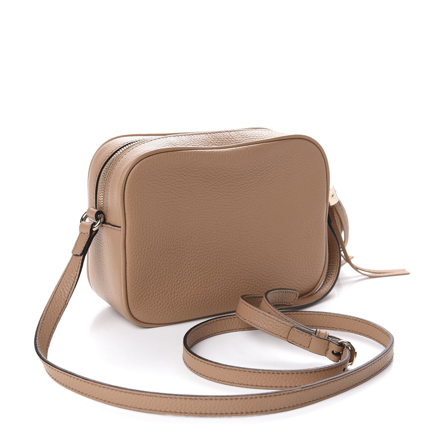 Pebbled Calfskin Small Soho Disco Bag Rose Beige
