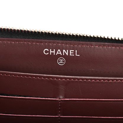 Chanel Caviar Quilted Large Gusset Zip Around Wallet Black 6 of 9