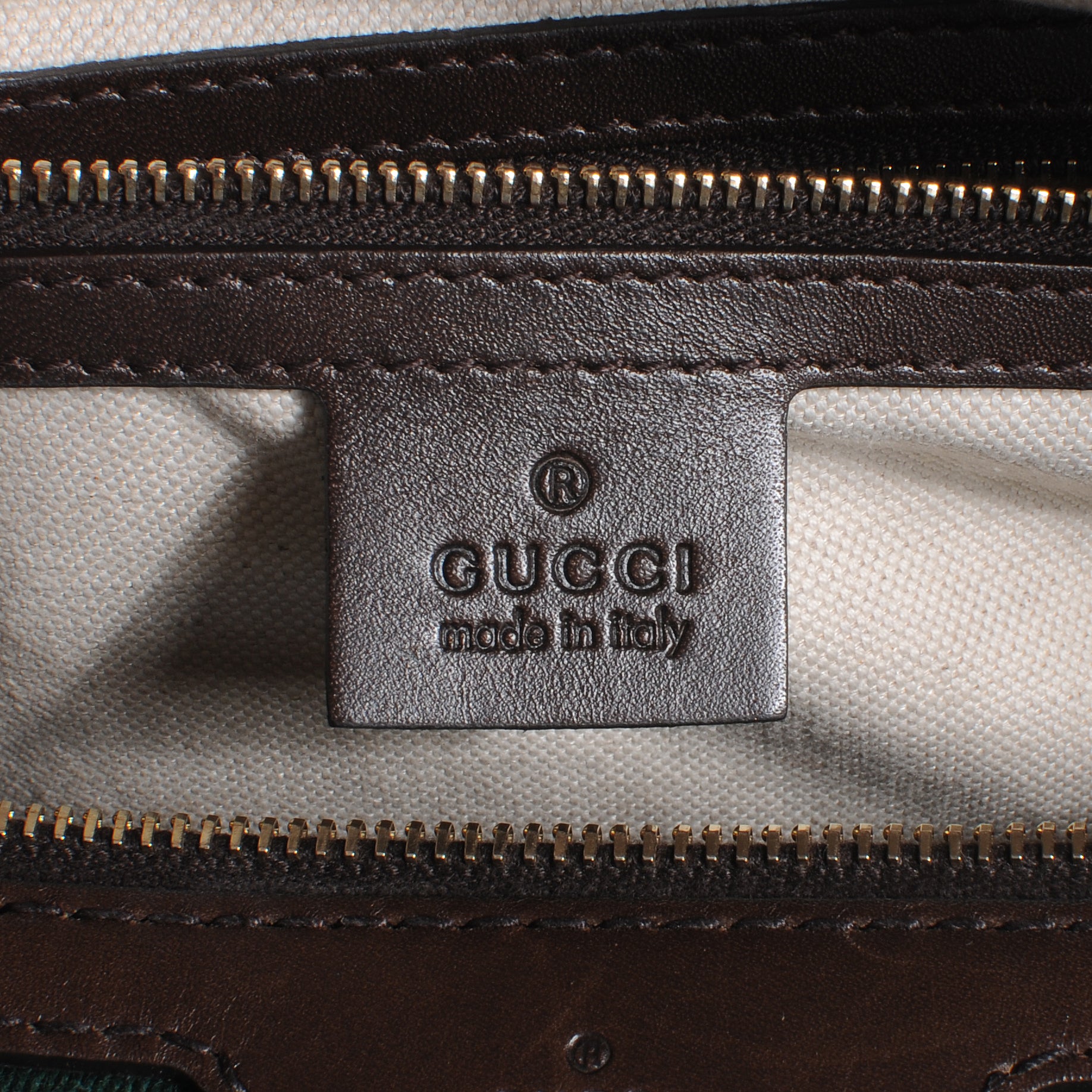 Gucci Monogram Selleria Calfskin Vintage Web Medium Boston Beige Ebony Cocoa 7 of 9