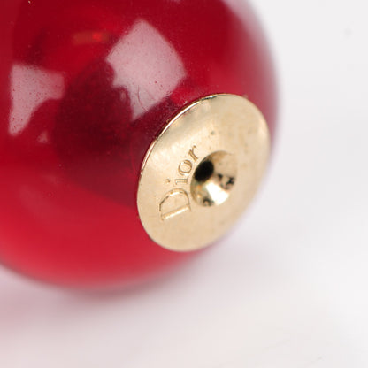 Christian Dior Mise En Dior Tribal Earrings Red 4 of 5