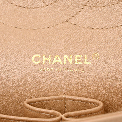 Chanel Iridescent Caviar Quilted Jumbo Double Flap Beige 6 of 10